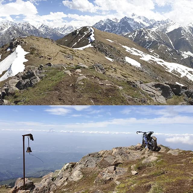 Крутой гранитный участок на подъёме между вершинами маршрута 5 Вершин