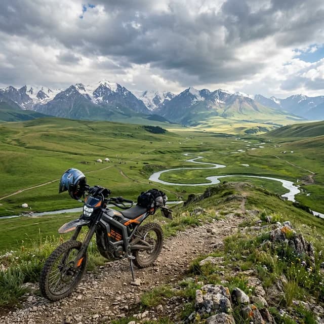 Плато Ассы и водопад Кайрак — электро-эндуро тур, Assy Plateau