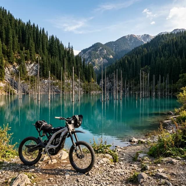 Озеро Каинды — электро-эндуро тур, Lake Kaindy