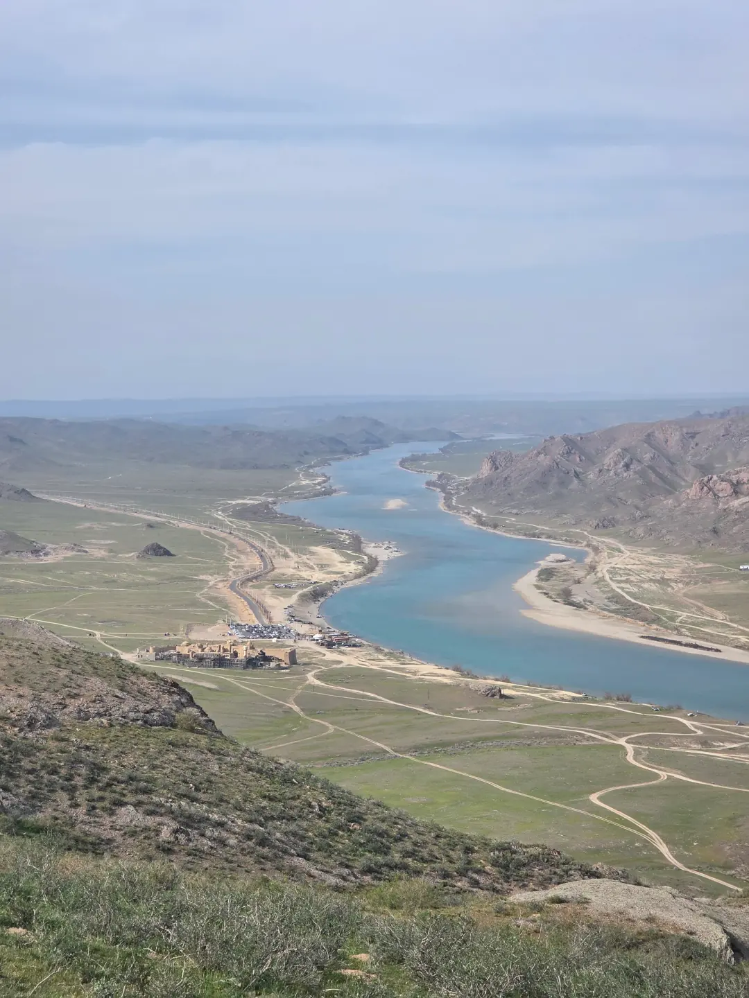 Ridge above the Nomad City fortress and the Ili River valley